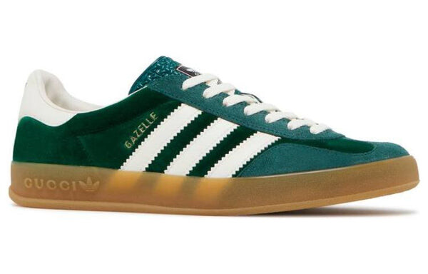 Кроссовки x adidas gazelle 'green suede' Gucci, зеленый — фото 2
