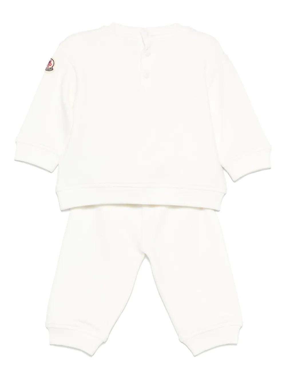 Спортивный костюм с нашивкой-логотипом Moncler Enfant, белый — фото 2