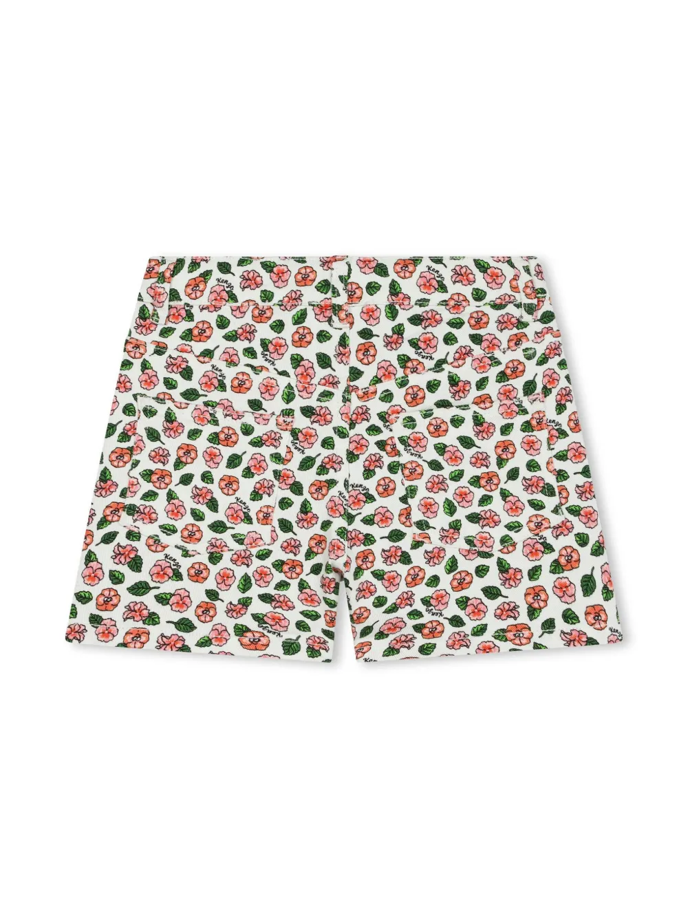 Шорты с цветочным принтом Kenzo Kids, белый — фото 2