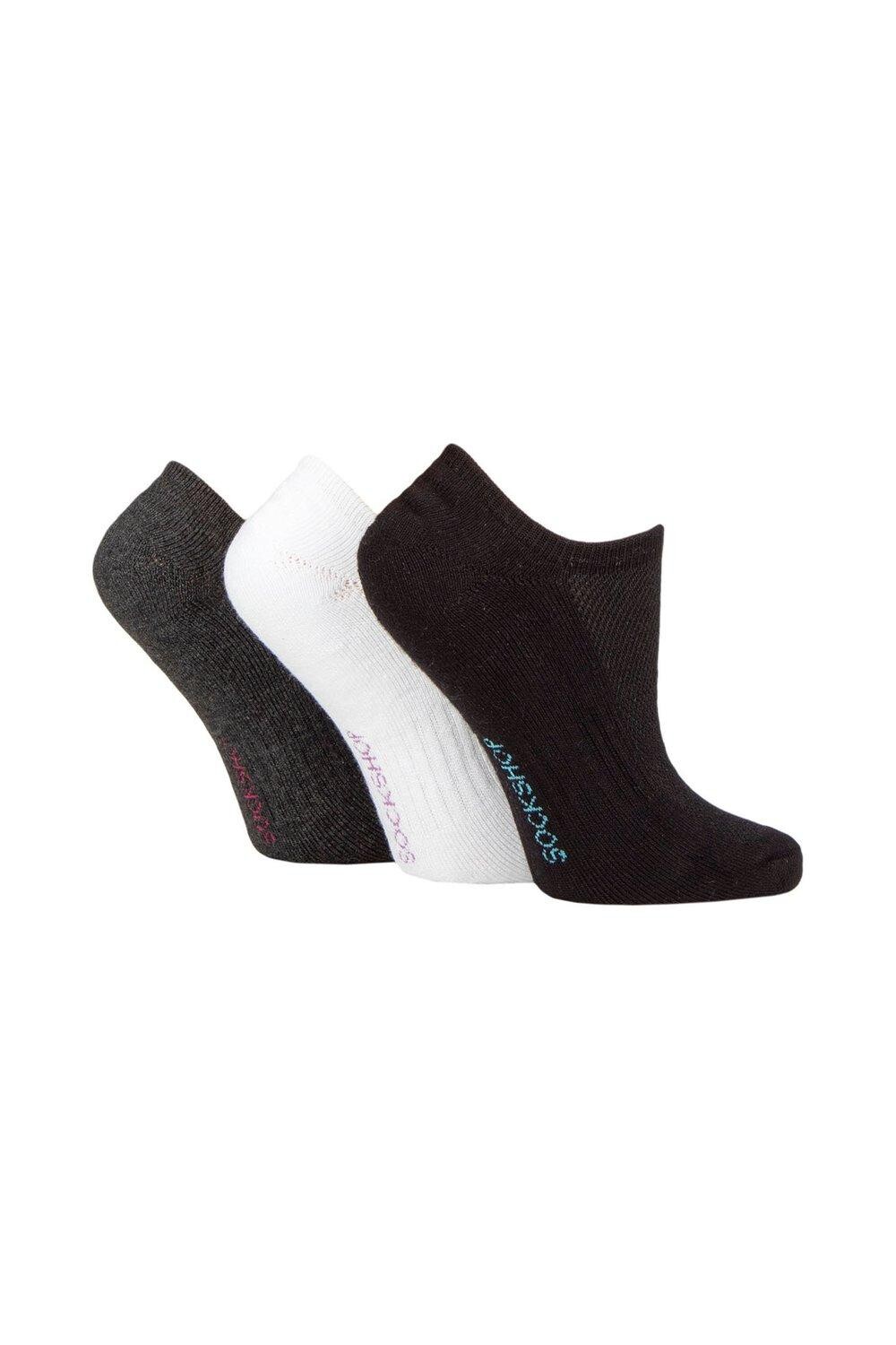 

3 пары бамбуковых носков с полумягкой тканью «не для показа» SOCKSHOP, мультиколор