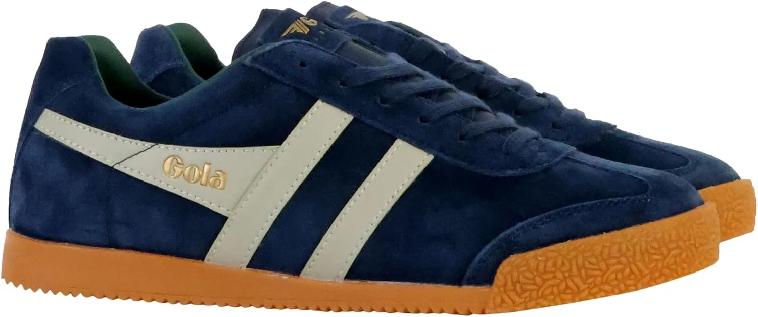 Мужские замшевые кроссовки Gola Low Harrier, Navy Blue — фото 3