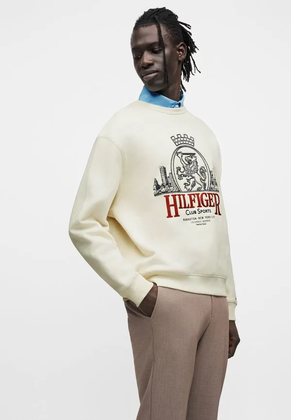 Свободная толстовка с вышивкой герба heritage. Tommy Hilfiger, Ivory Petal — фото 4
