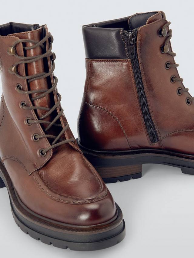 Pioneer Leather Lumberjack ботинки на шнуровке John Lewis, Brown — фото 4