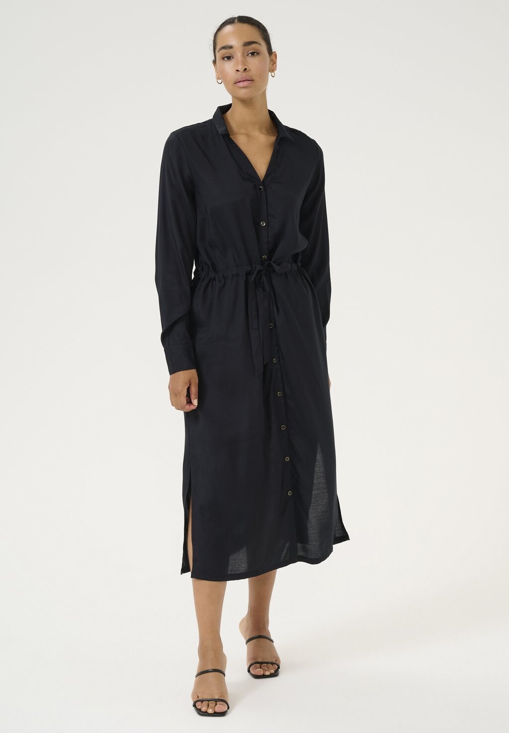 

Платье-рубашка KAMILANA SOLID Kaffe, цвет Mottled Black