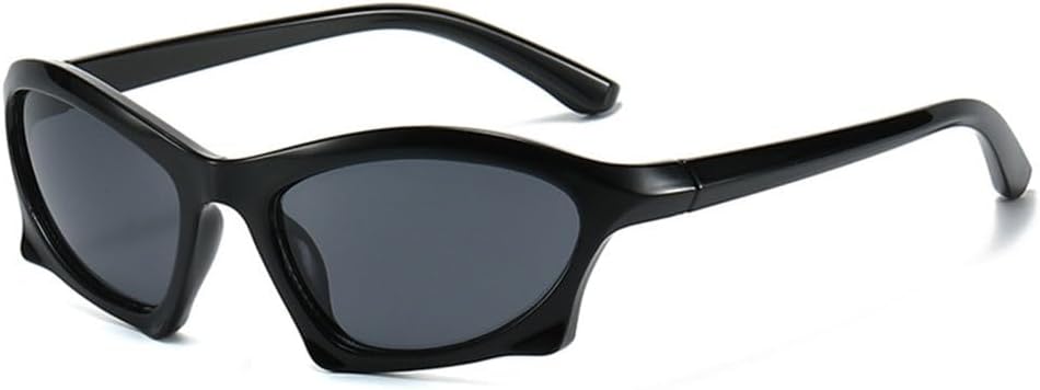 

Модные солнцезащитные очки в стиле стимпанк для женщин и мужчин, солнцезащитные очки в стиле панк, женские зеркальные очки с защитой от УФ-излучения UV400 MUTYNE, Black Gray