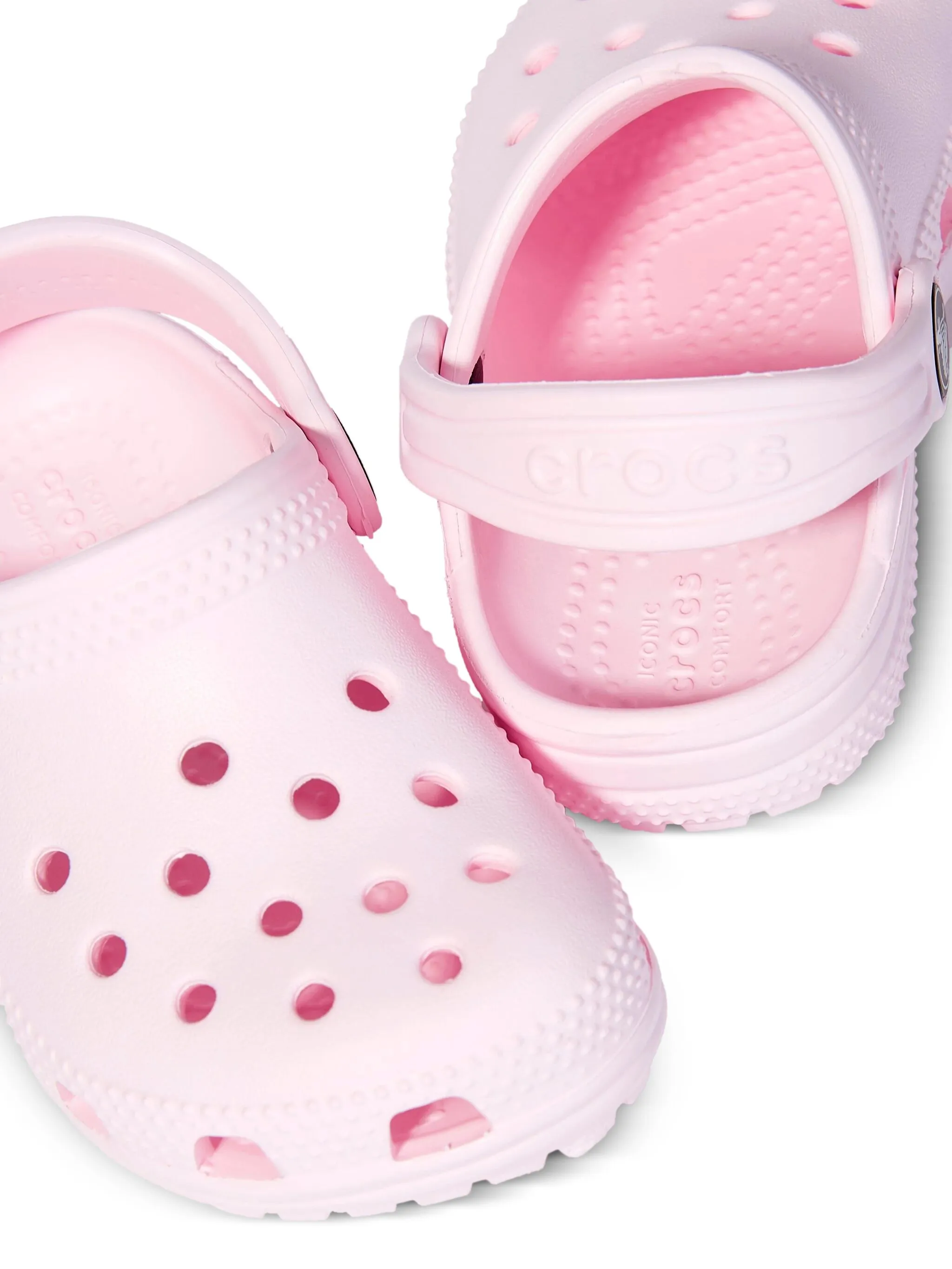 Клоги Classic T с перфорацией Crocs Kids, розовый — фото 4