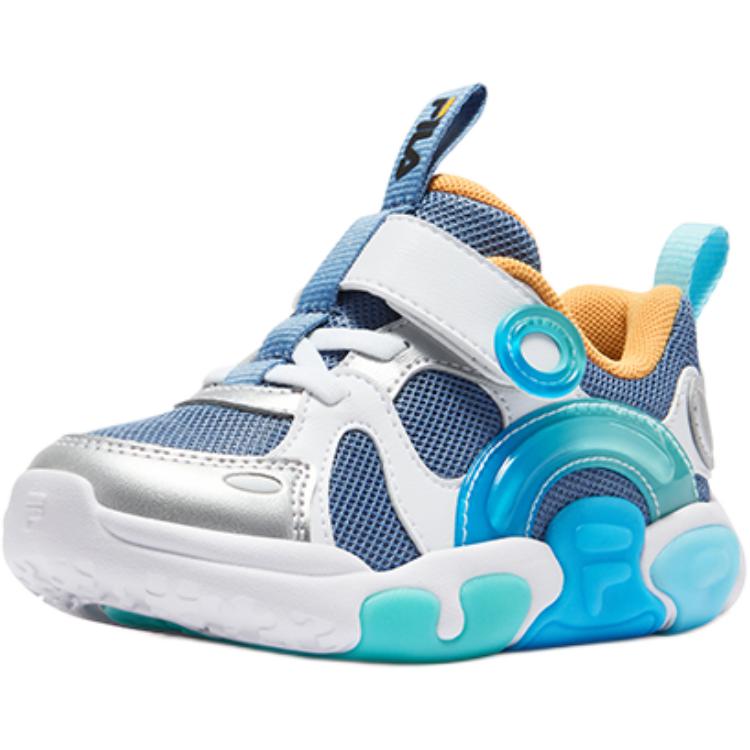 Низкие детские ботиночки для малышей FILA KIDS, синий/серебристый — фото 4
