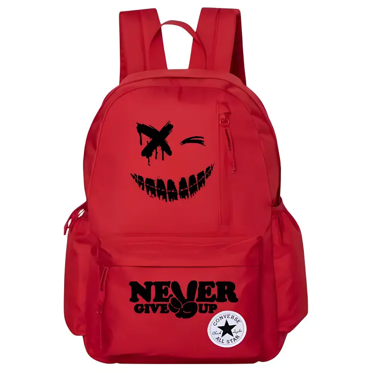 

Converse Полиэстеровый рюкзак средний размер унисекс красный, Smile Yeah