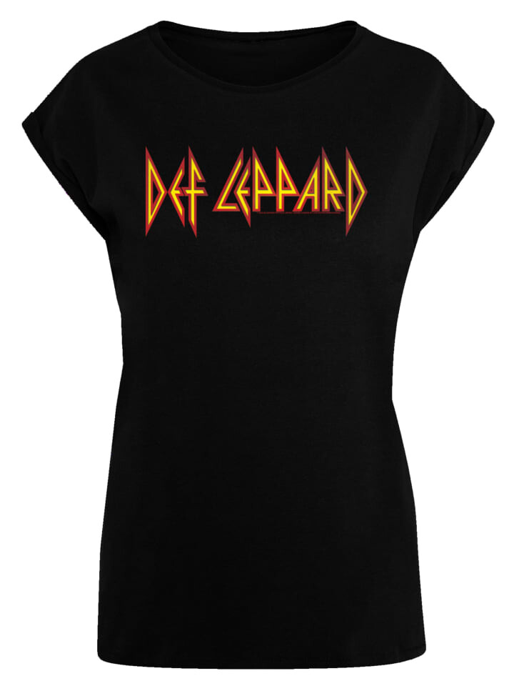 

Футболка F4NT4STIC Extended Shoulder T-Shirt Def Leppard Shatter Logo, черный