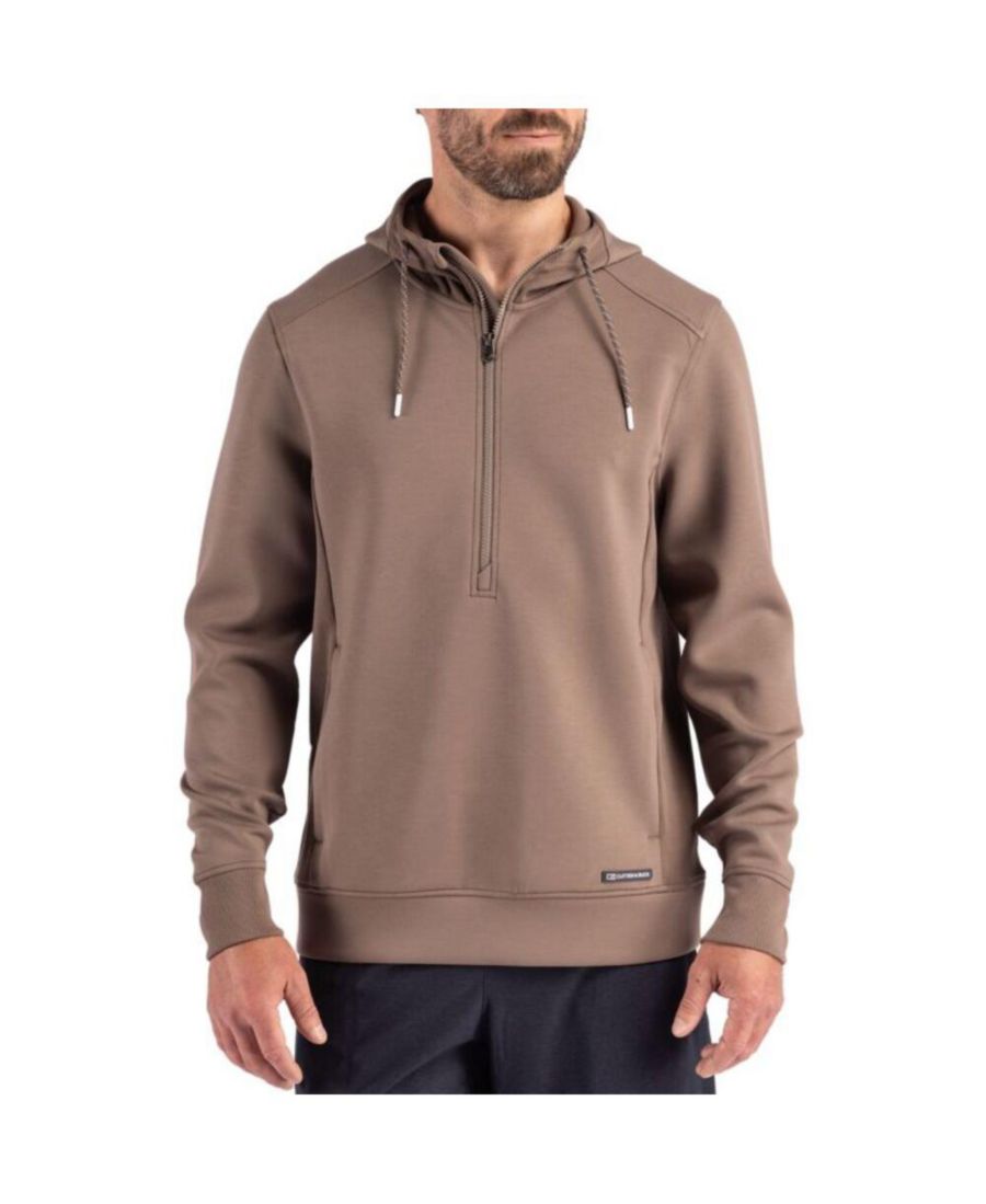 

Мужской пуловер Roam с длинными рукавами и капюшоном на молнии до середины груди Cutter & Buck, Mushroom