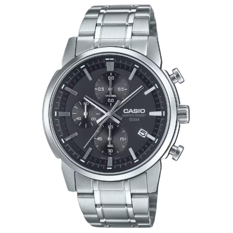 

CASIO Часы Standard Series Quartz Movement Stainless Steel Strap Watch Unisex Black Dial, Black Dial