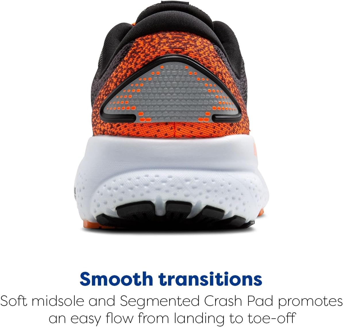 Мужские нейтральные беговые кроссовки Brooks Ghost 16, белый/черный/оранжевый — фото 3