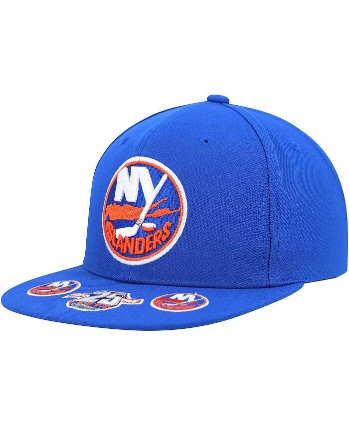 

Мужская кепка Royal New York Islanders в винтажном стиле Hat Trick Snapback Mitchell & Ness, синий