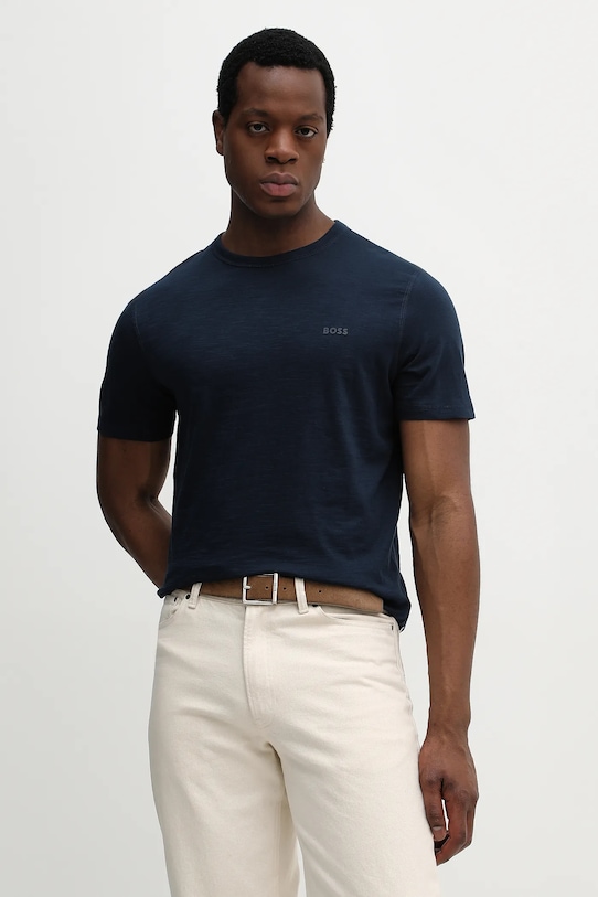 

Хлопковая футболка BOSS Orange, синий