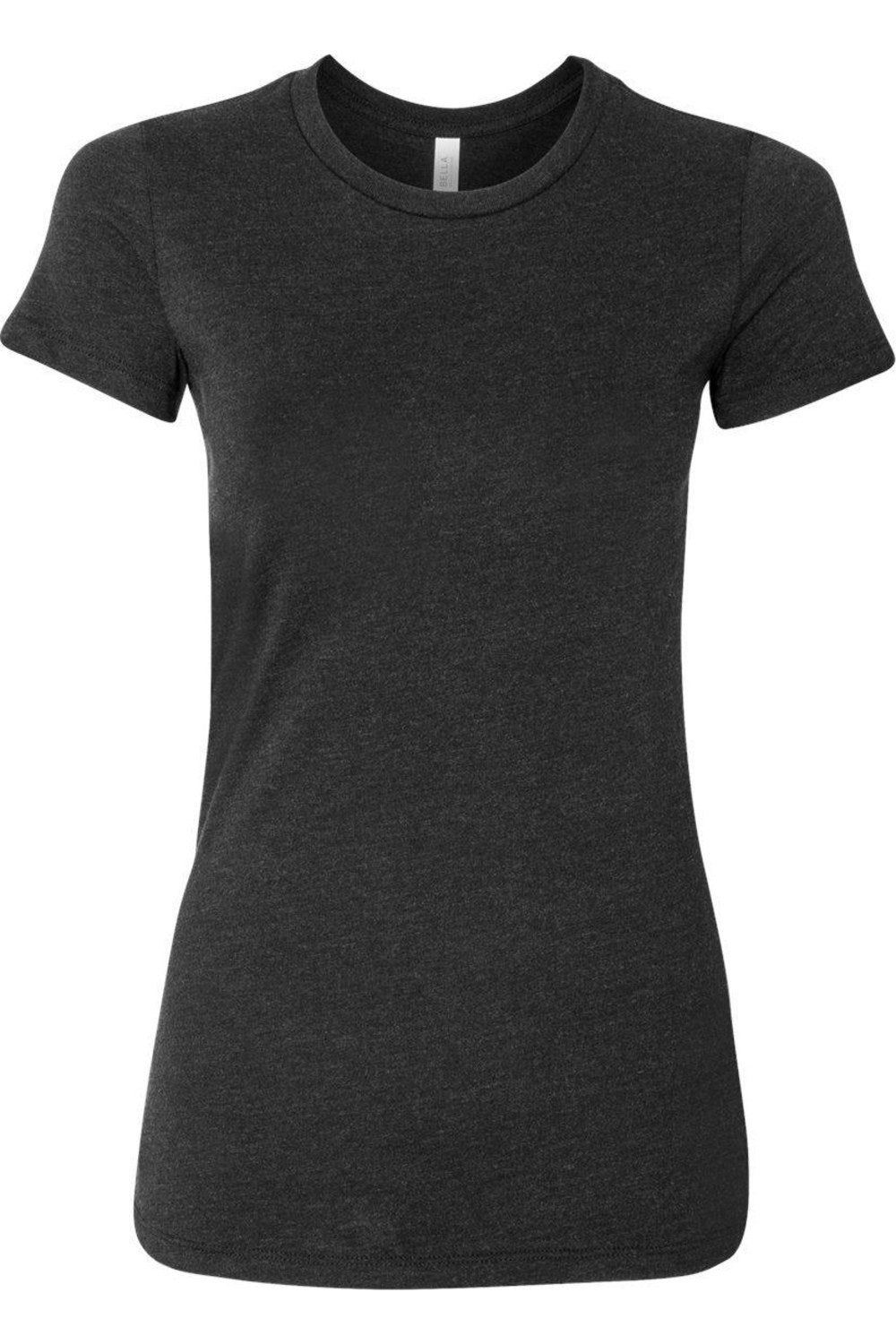 

Женская облегающая футболка BELLA + CANVAS, цвет black heather