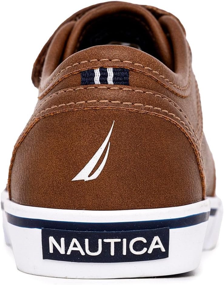 Детские кроссовки Nautica с регулируемыми ремешками, Удобные повседневные кеды для мальчиков и девочек, малышей и маленьких детей, Tan-moulouya — фото 3