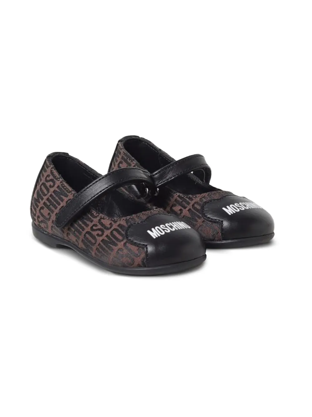 

Балетки с логотипом Moschino Kids, коричневый