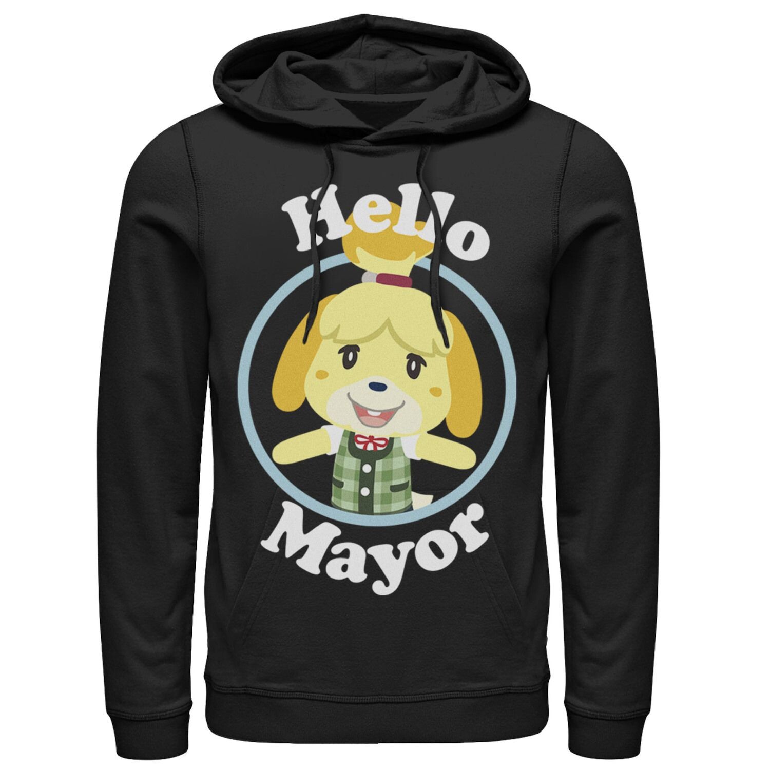 

Мужская толстовка с капюшоном Animal Crossing Isabelle Hello Mayor Portrait Licensed Character