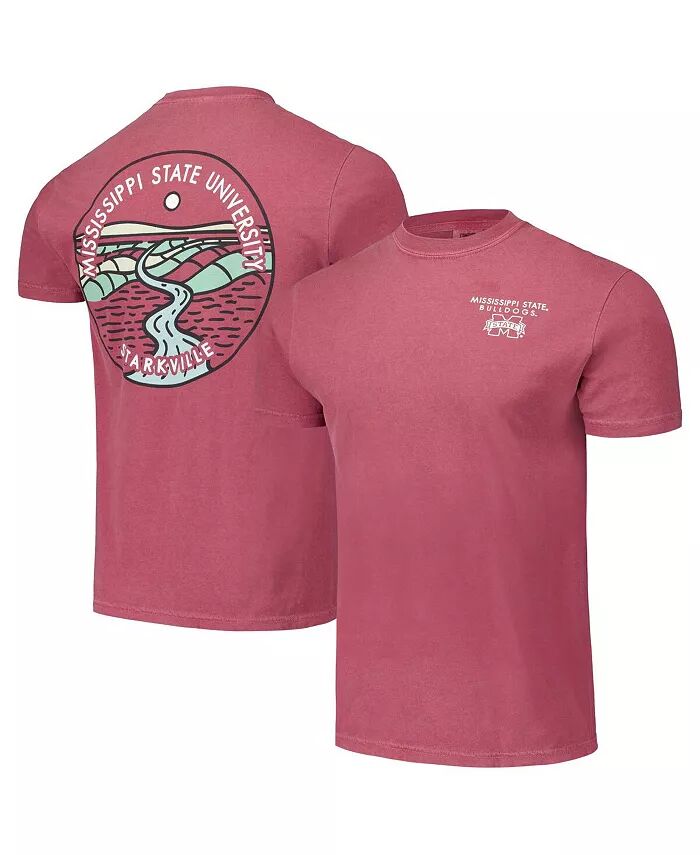 

Футболка Maroon Mississippi State Bulldogs Scenic Comfort Colors для мужчин и женщин Image One