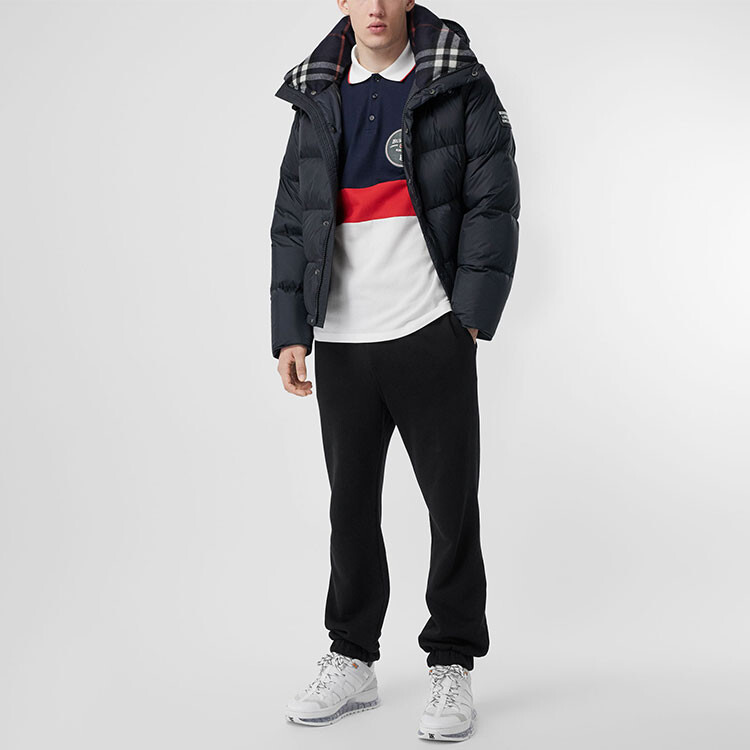 Куртка-пуховик Burberry мужская с отстегивающимися рукавами, темно-синий — фото 3