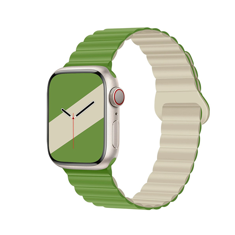 

Biaodaige Часы Strap Apple Compatibility Silicone Material, Verdant Green & Starlight