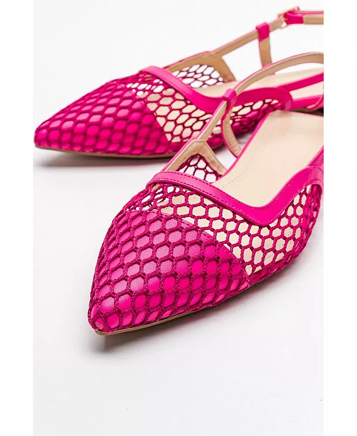 Браслет Голубая Сетчатая Плоская Сандалия (Женщины) Prologue Shoes — фото 2