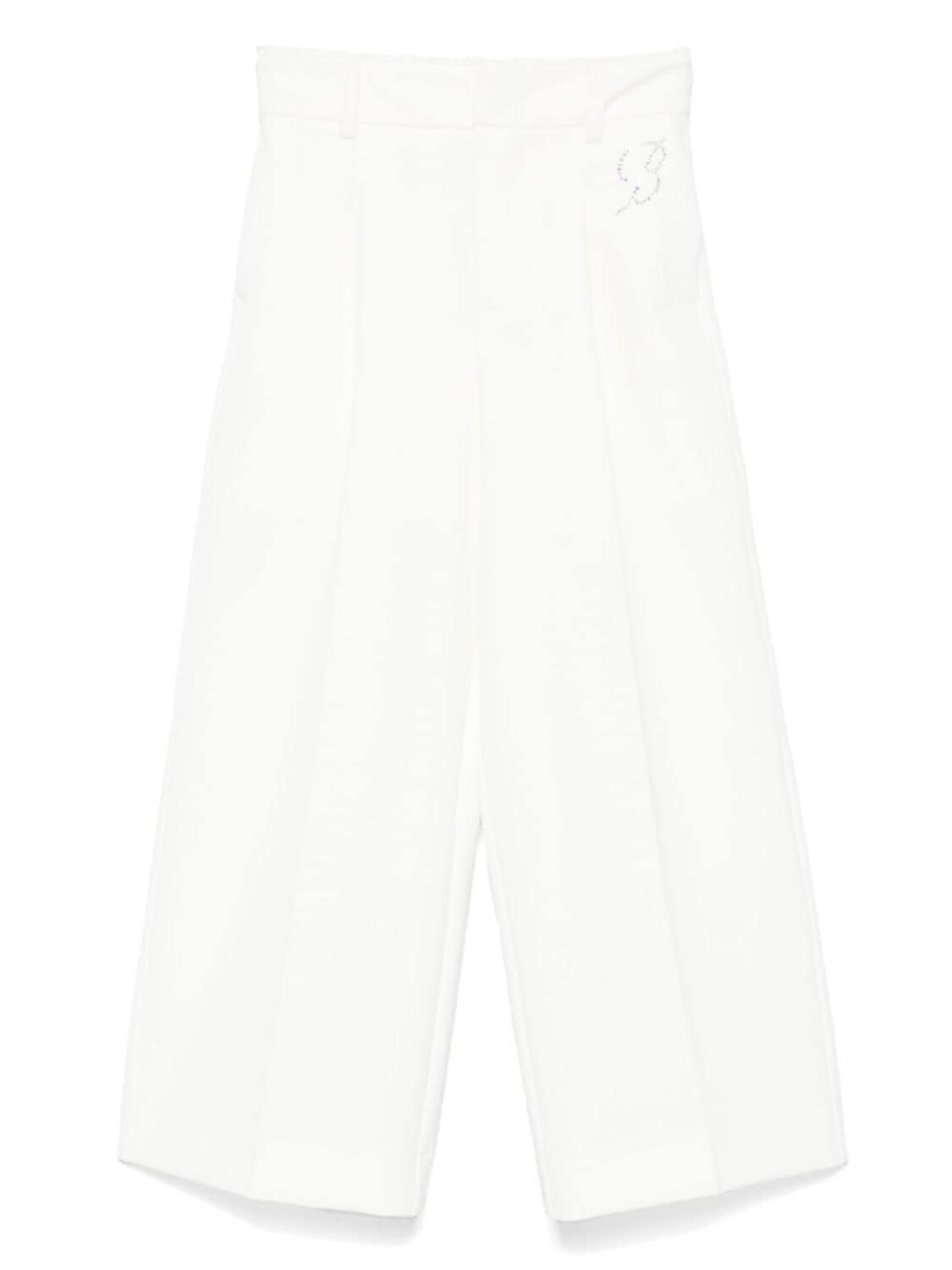 

Miss Blumarine брюки со стразами, белый