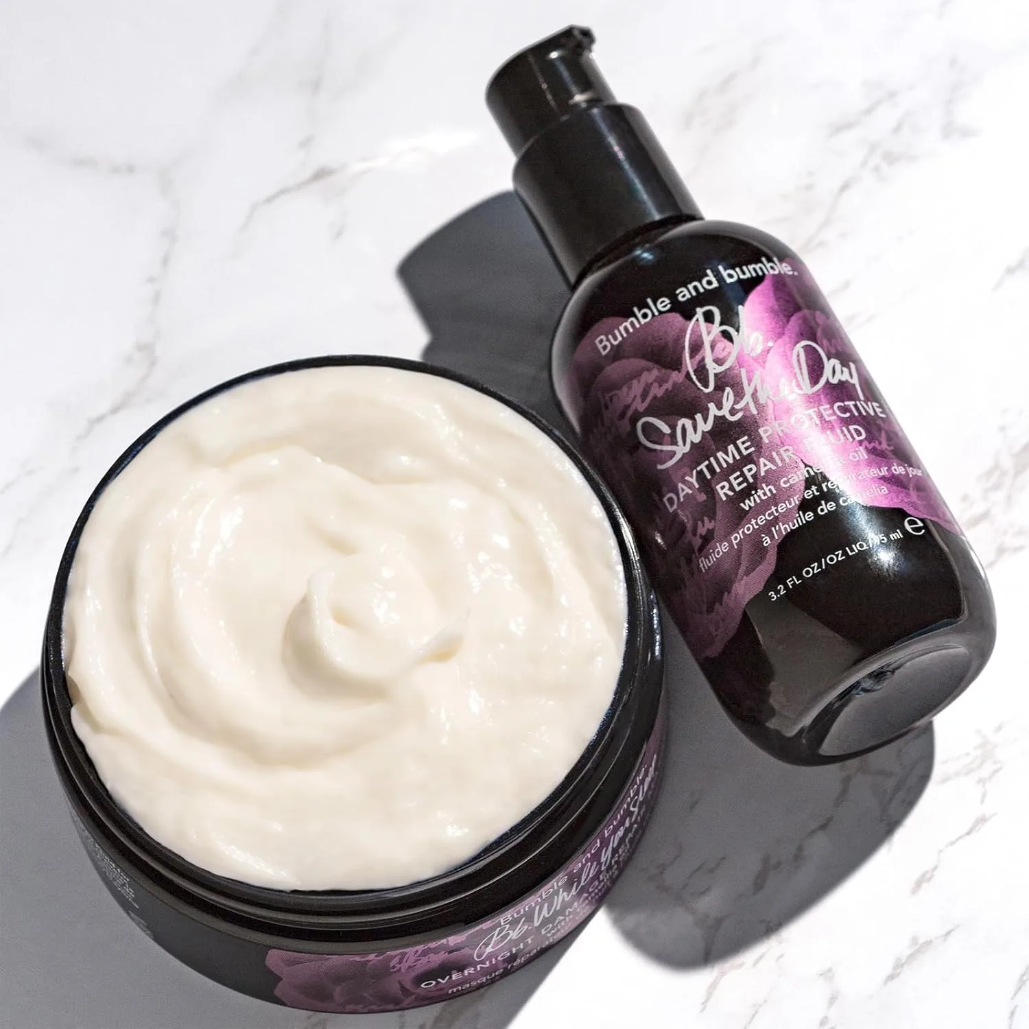 Bumble and bumble. Save the Day Protective Hair Repair Fluid Daily Serum | Смягчает и укрепляет | УФ-фильтр | Для всех типов поврежденных кудрявых, волнистых и прямых волос, 3,2 жидких унции, black — фото 3