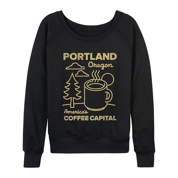 

Женская футболка с длинным рукавом portland, oregon coffee capital french terry Licensed Character, Black, Черный, Женская футболка с длинным рукавом portland, oregon coffee capital french terry Licensed Character, Black
