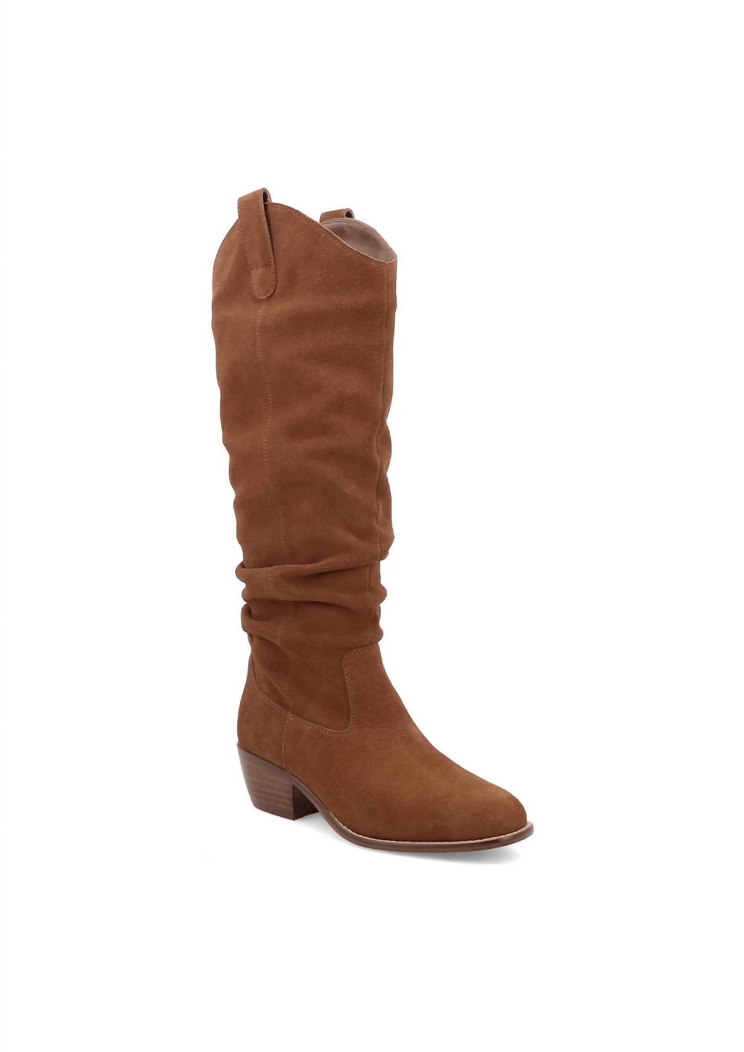 Женские ботинки Lue из коньячной замши Mia, Cognac Suede
