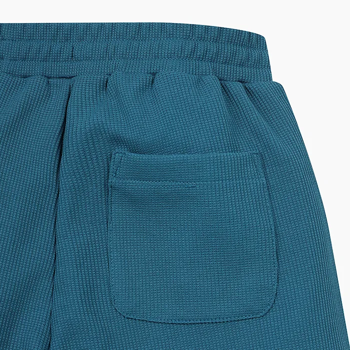 Детские бирюзовые вафельные шорты-бермуды от Benetton Kids — фото 4