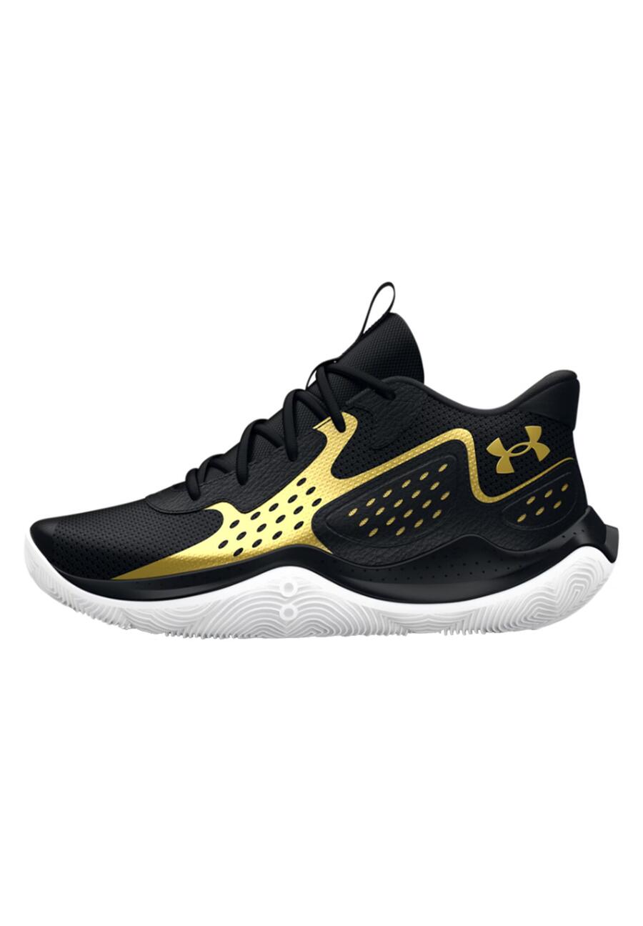 Баскетбольные кроссовки Under Armour UA JET 23 унисекс 3026634 001 чёрно-золотые — фото 3