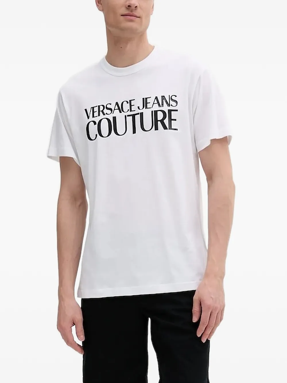

Футболка с логотипом Versace Jeans Couture, белый