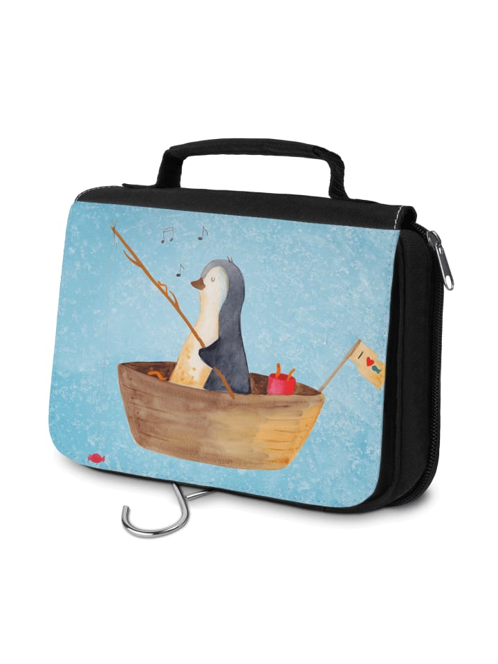 

Mr. & Mrs. Panda Косметичка в виде пингвина и рыбацкой лодки без надписи, ледяного синего цвета