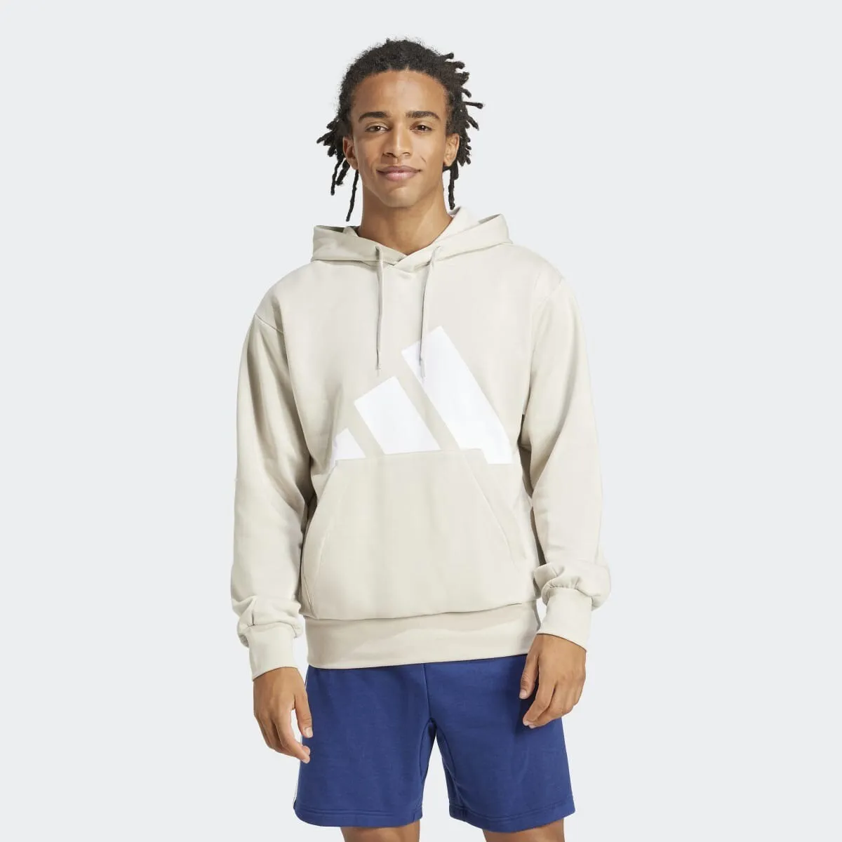

Men's Essentials Флисовая толстовка Adidas с большим логотипом, серый