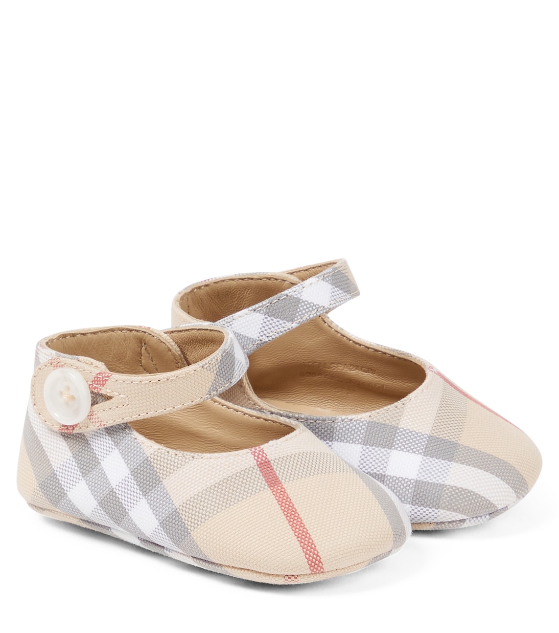 

Детские балетки Burberry Check Burberry Kids, Pale Stone Ip Check