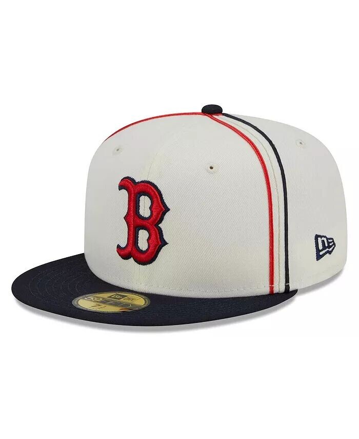 

Мужская кремовая, темно-синяя шляпа Boston Red Sox Chrome Sutash 59FIFTY New Era