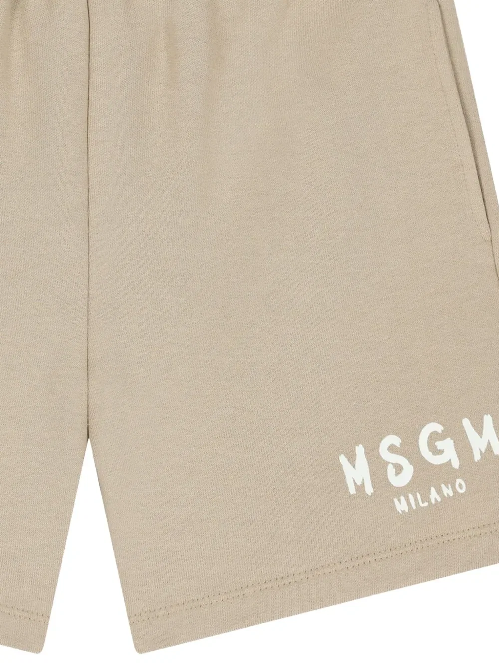 Шорты с карманами на шнуровке Msgm Kids, нейтральный — фото 3
