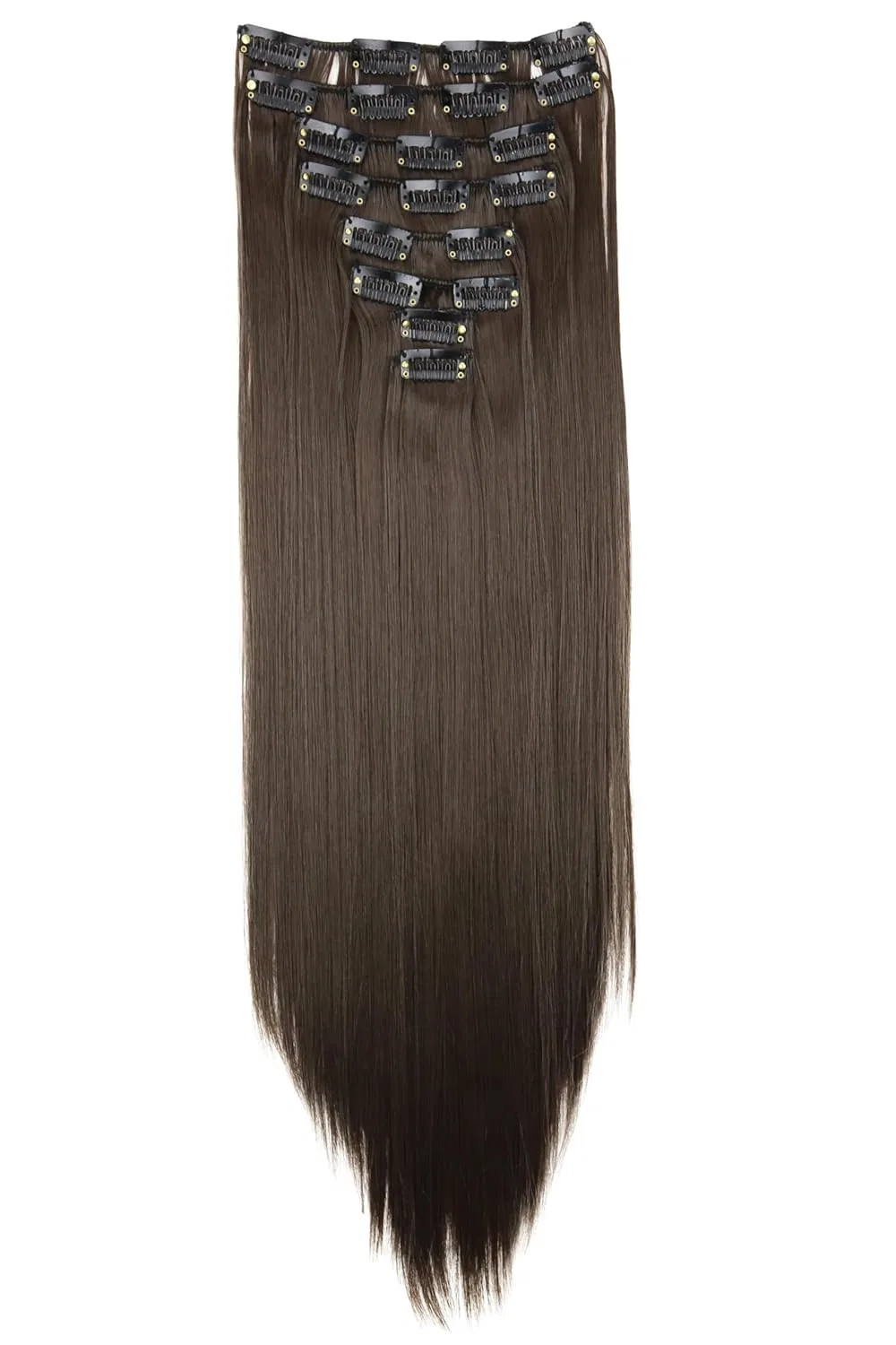Набор накладных волос на заколках Prettyshop XXL Caisha, Brunette #8 Ces104