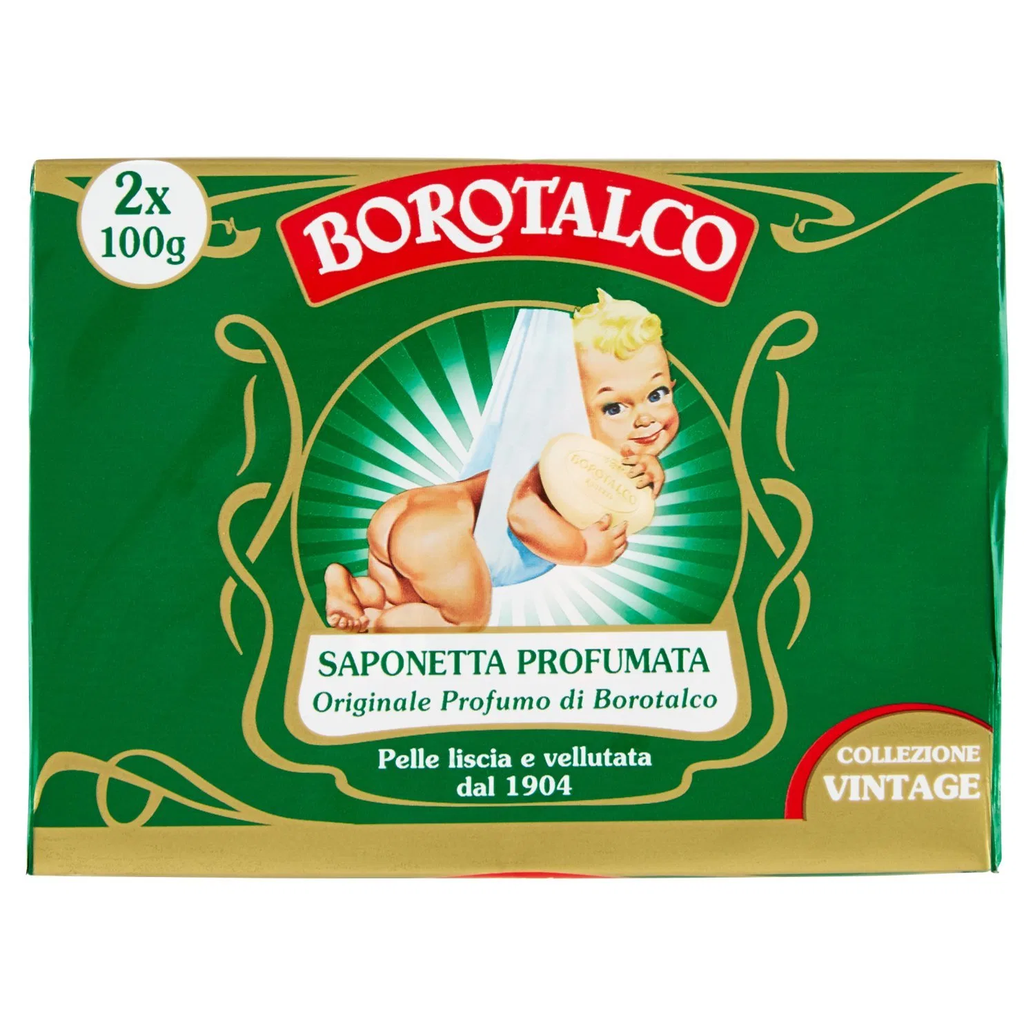 Твердое тальковое мыло DUETTO 2 x 100 г Borotalco