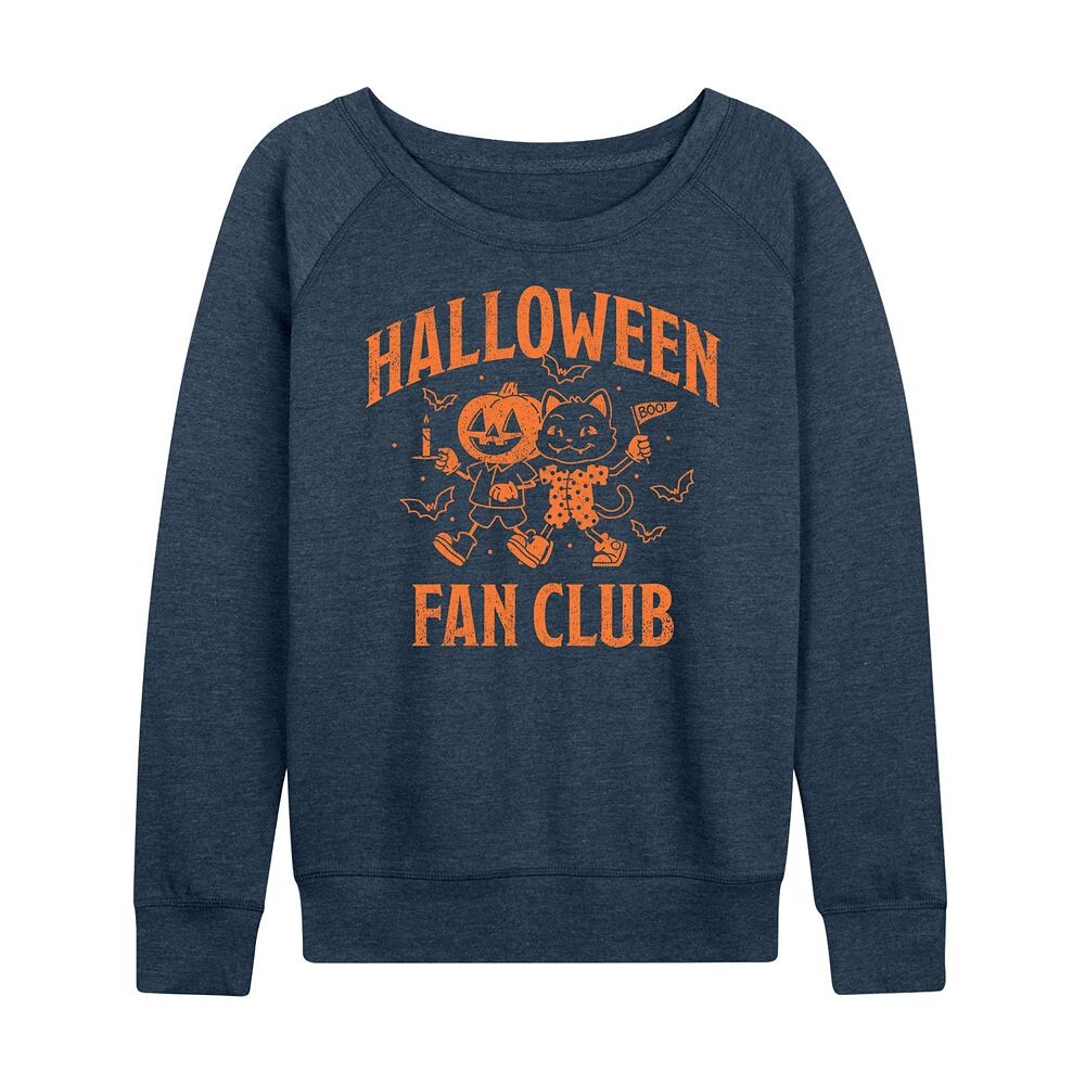 

Женский легкий свитшот из френч терри для Хэллоуина Fan Club, цвет Heather Blue
