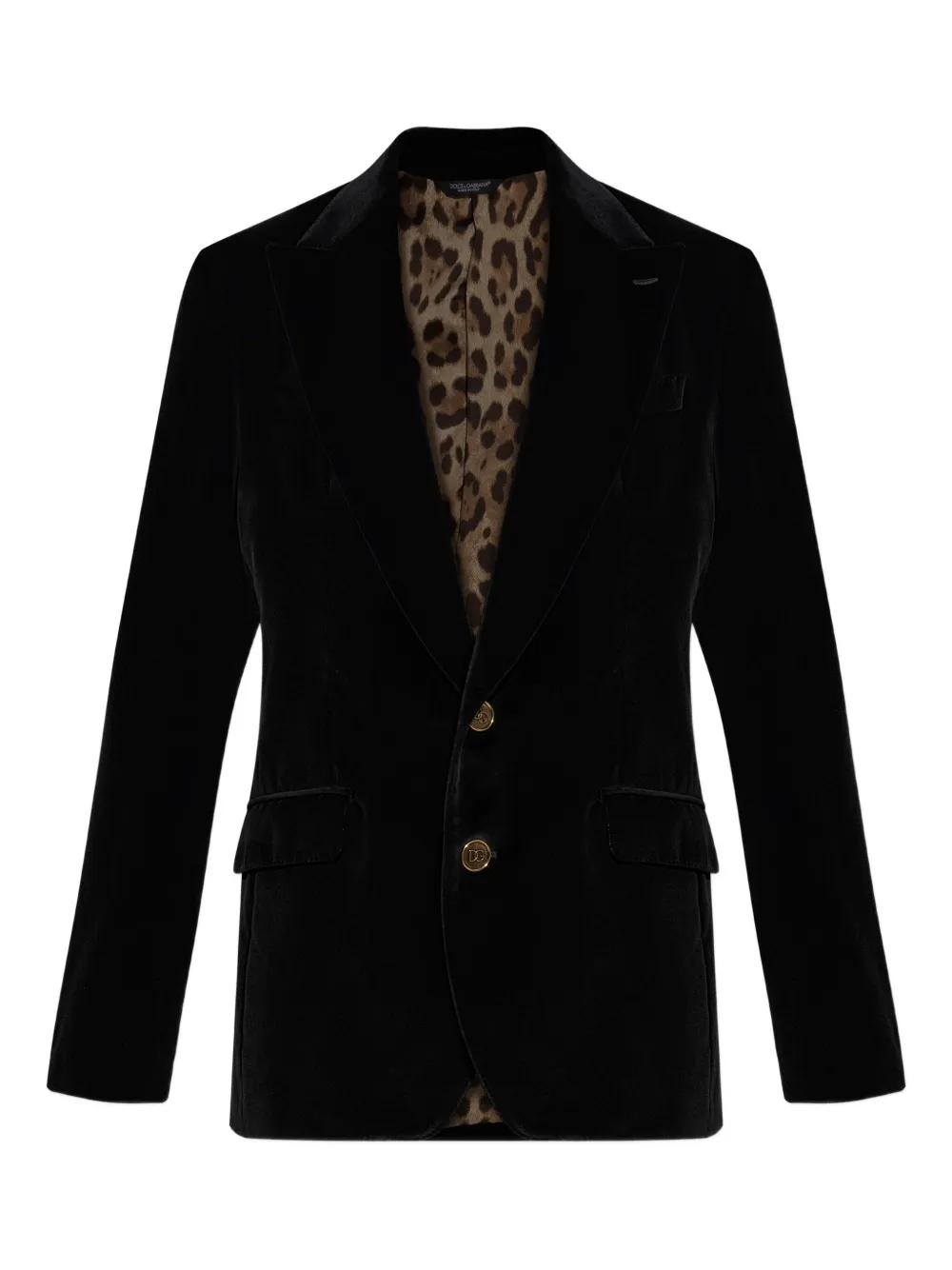 

Бархатный пиджак с заостренными лацканами Dolce & Gabbana, черный