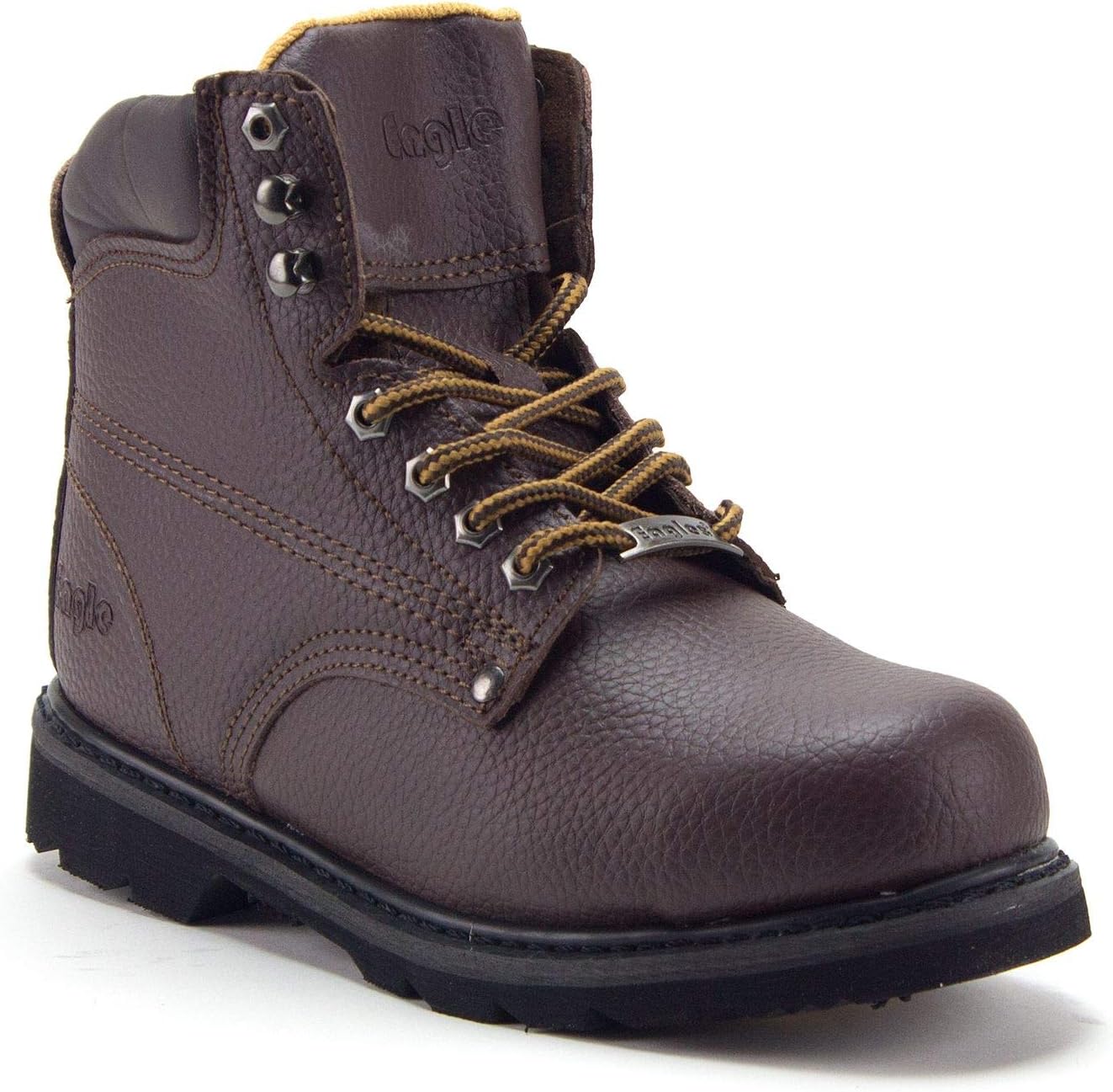 

Мужские ботинки Jazam из натуральной кожи с коричневым стальным носком для строительства и работы на открытом воздухе Jazame