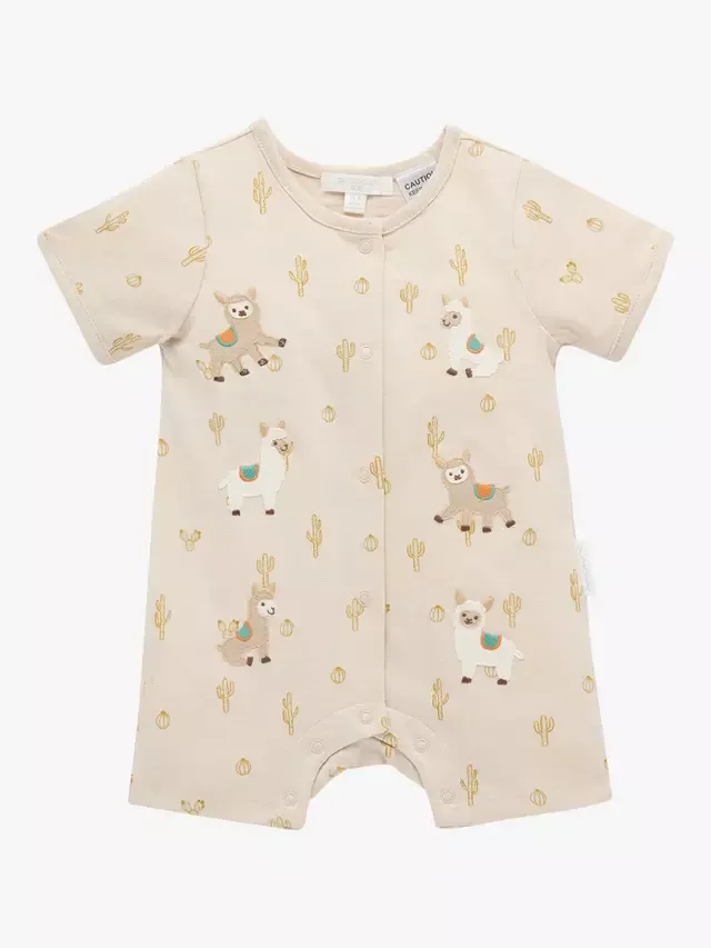 Детский комбинезончик Baby Llama Fiesta с принтом кактусов Purebaby