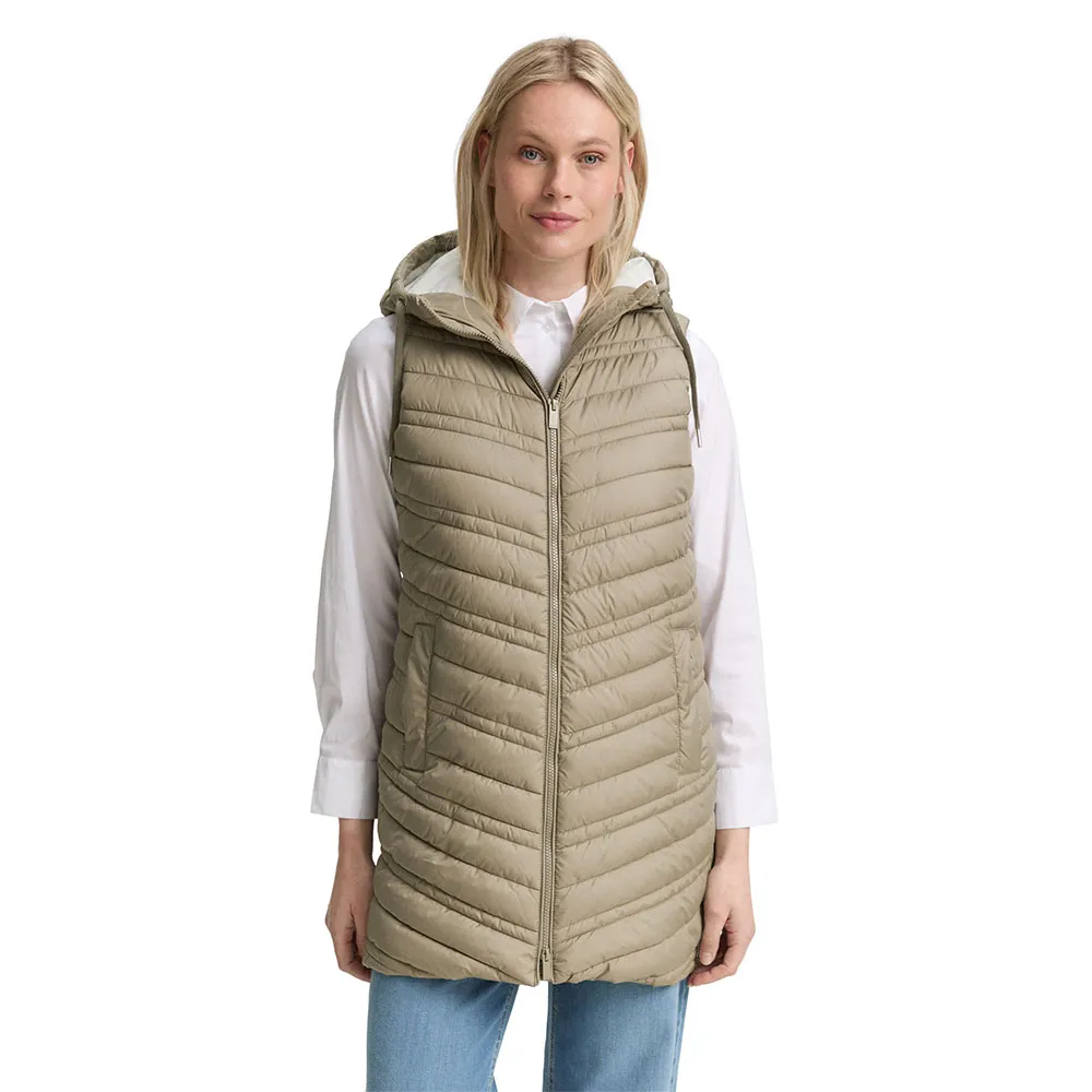 

Жилет Tom Tailor 1046590 Long Hooded, бежевый