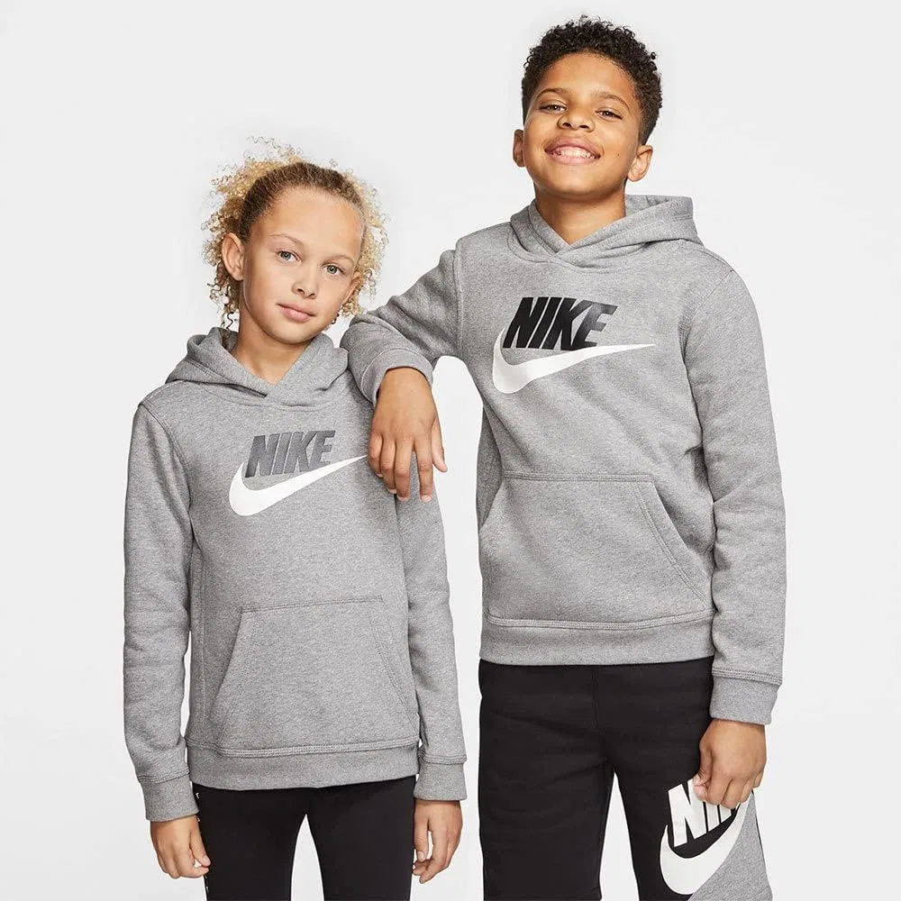 Детская толстовка Nike Sportswear Club+ Hbr для мальчиков, Carbon Heather — фото 2