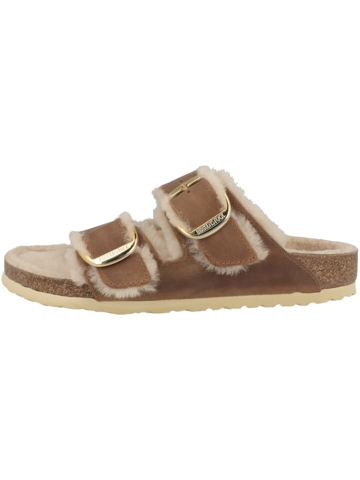 

Сандалии Birkenstock Sandale Arizona Big Buckle Lammfell geöltes Nubukleder normal, коричневый