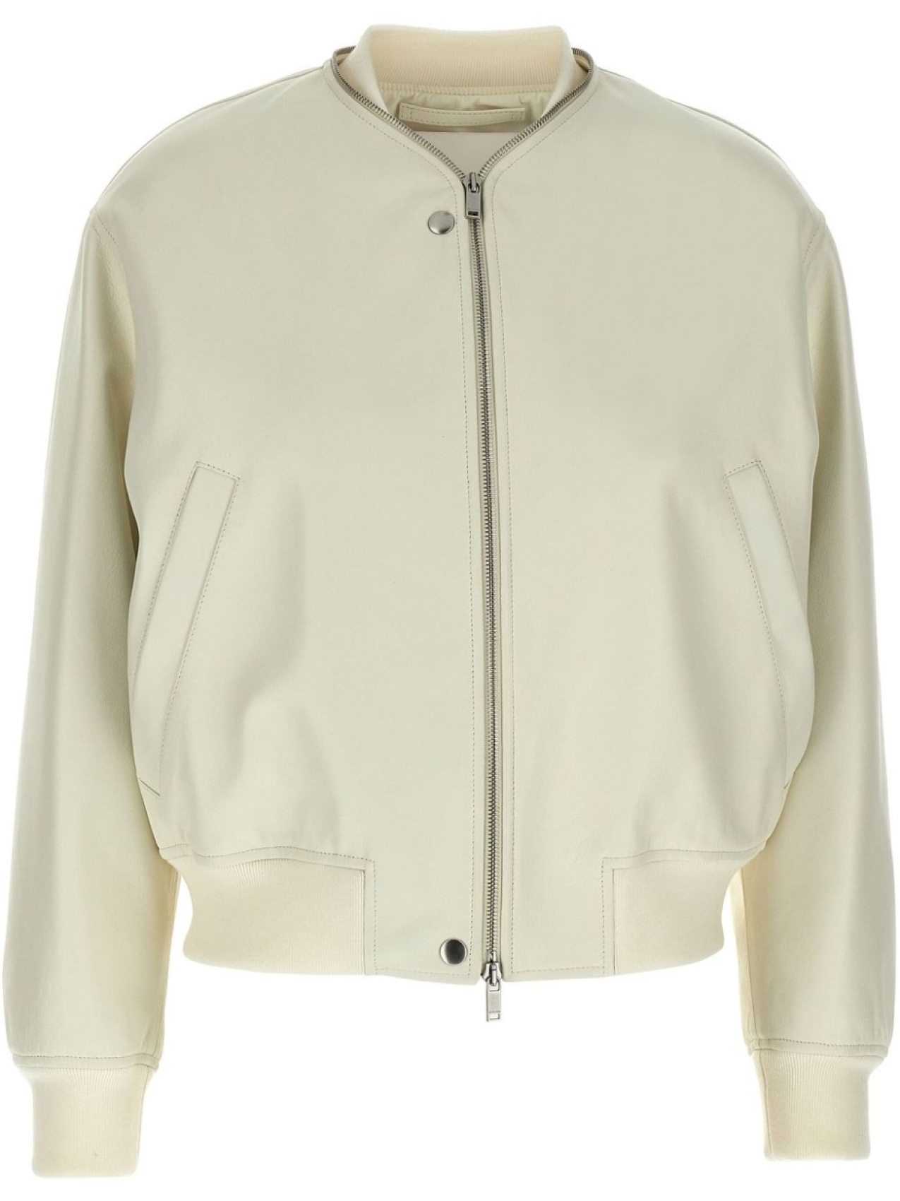 

Jil Sander кожаный бомбер, нейтральный