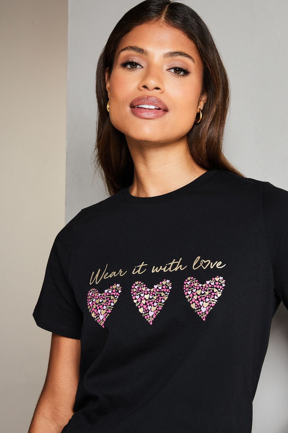 

Женская футболка кроя-бойфренда Wear It With Love, черный