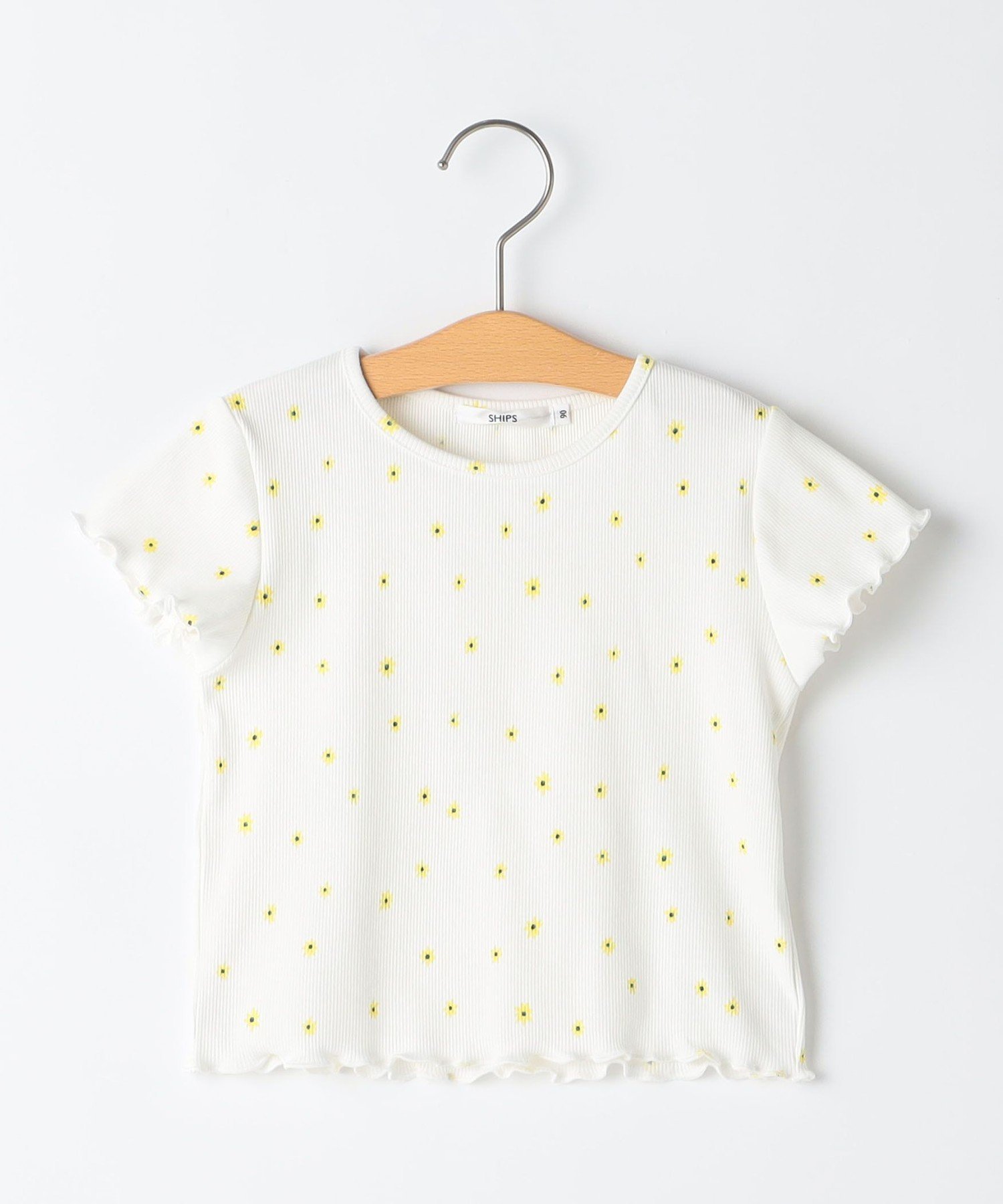 Детская футболка с коротким рукавом и цветочным принтом SHIPS: 80-90 см SHIPS KIDS, Off white